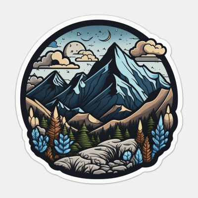 mountains stickers 01