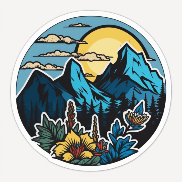 mountains stickers 06