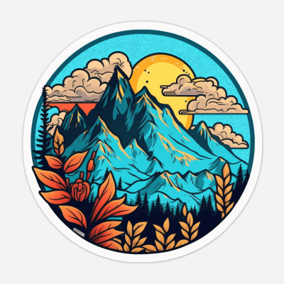 mountains stickers 07