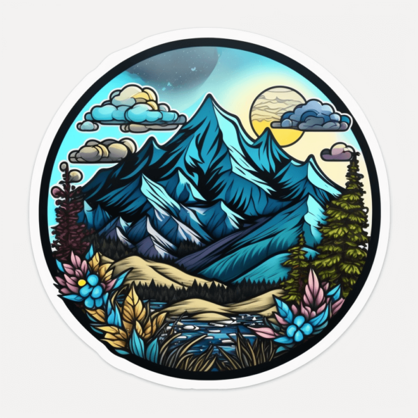 mountains stickers 08