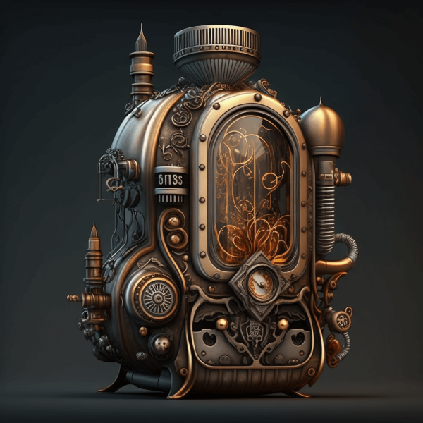 A clockwork owl with a steampunk aesthetic 05