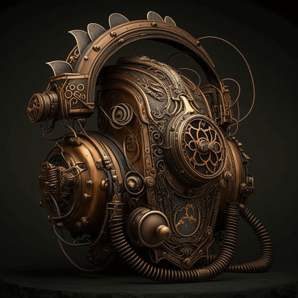 A clockwork owl with a steampunk aesthetic 07
