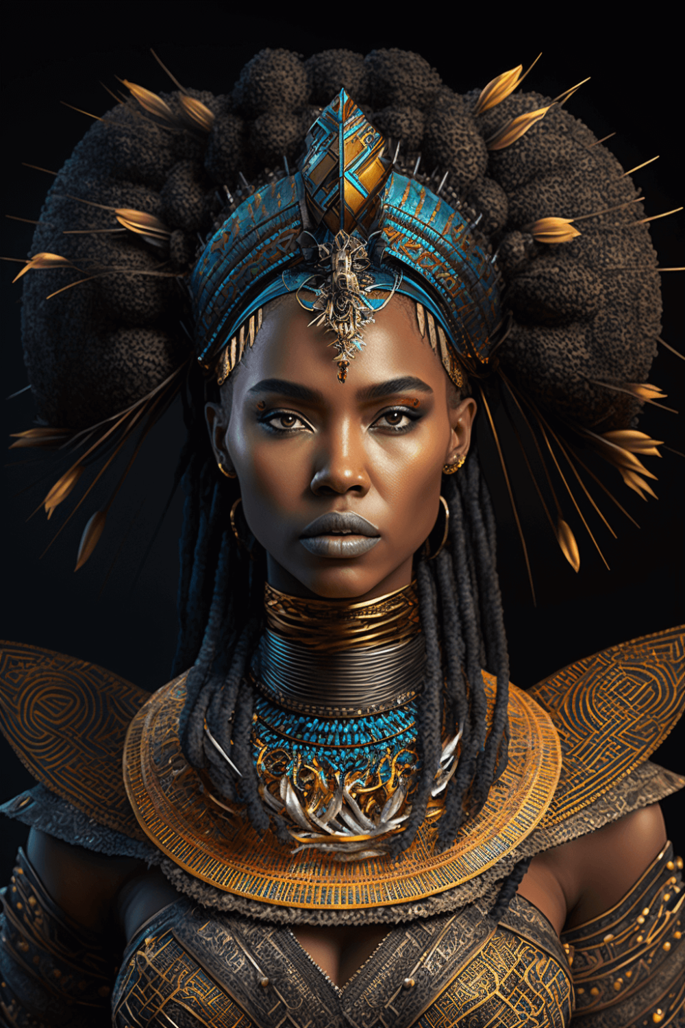 beautiful female tribal queen 01