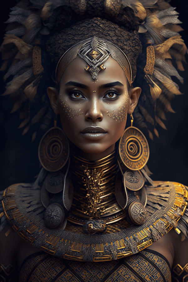 beautiful female tribal queen 02