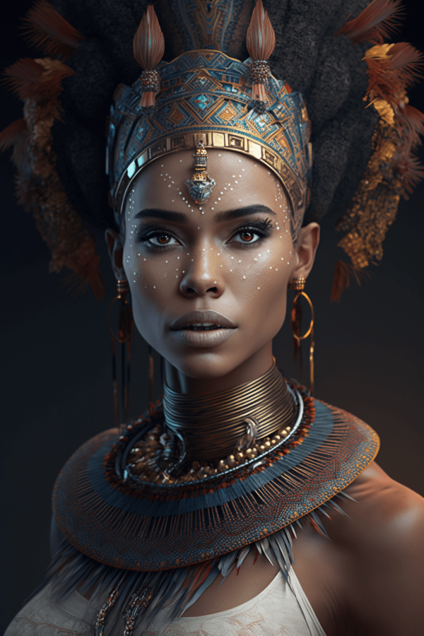 beautiful female tribal queen 03