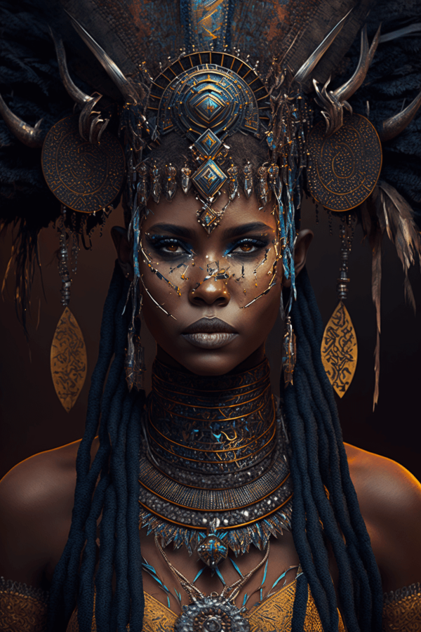 beautiful female tribal queen 06