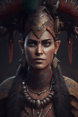 beautiful female tribal shaman 03