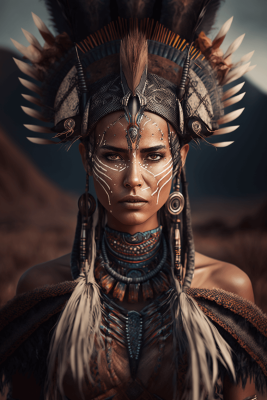 beautiful female tribal shaman 05