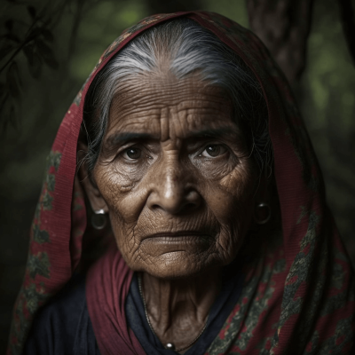 indian village woman 02