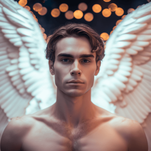 portrait of an angel man in heaven 02