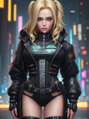 blonde woman cyberpunk 03