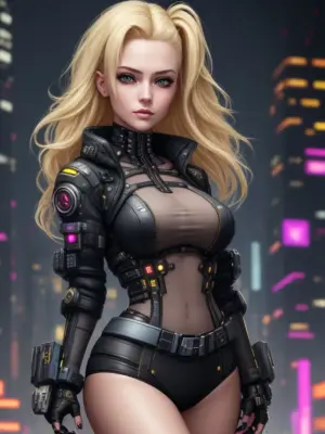 blonde woman cyberpunk 04