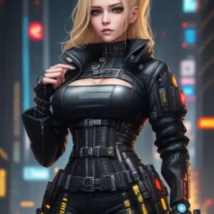 blonde woman cyberpunk 05