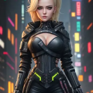 blonde woman cyberpunk 06
