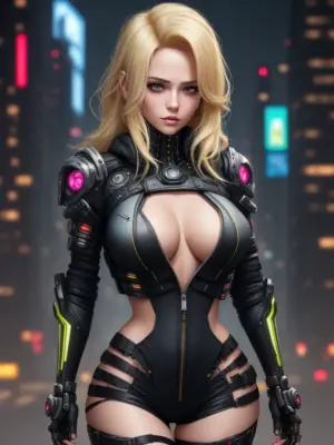 blonde woman cyberpunk 07