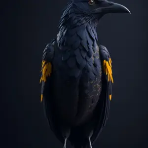 full body colorfull Crow 03