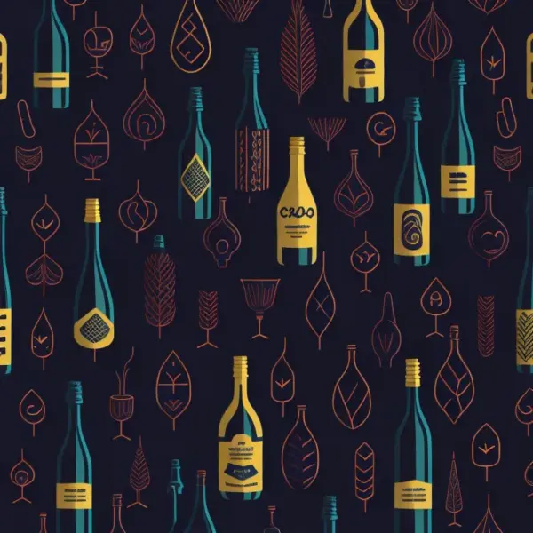 patterns of Wine bottle 02
