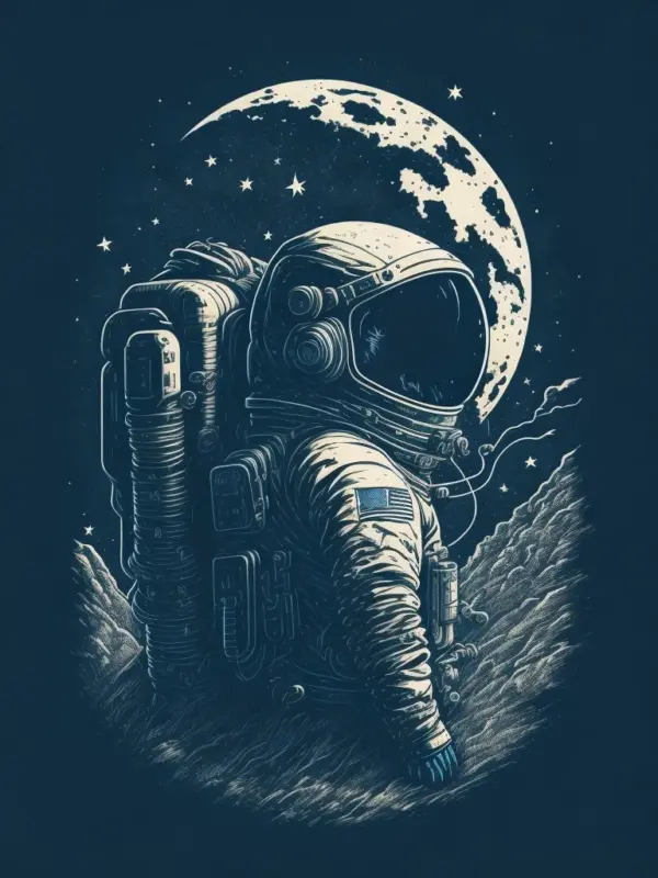 Astronaut on the Moon 03