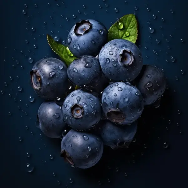 Blueberry with drops of water 20