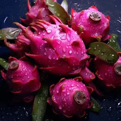 Dragonfruit with drops of water 18