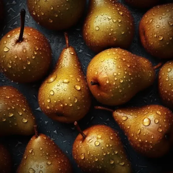 bunch of pear with drops of water 03