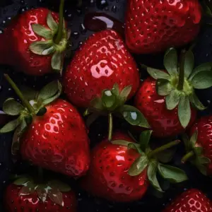 strawberries with drops of water 11