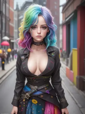 woman Rainbowpunk 01