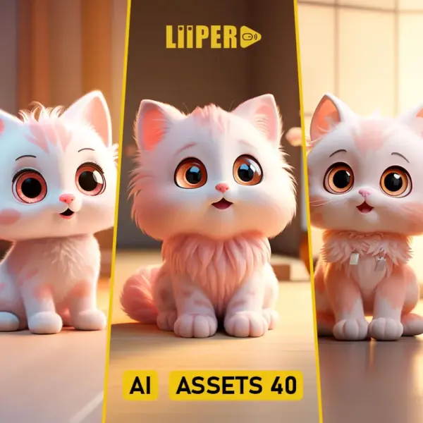 Cute 3D Cat Delights Collection