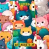 Kawaii Cat Playtime Collection