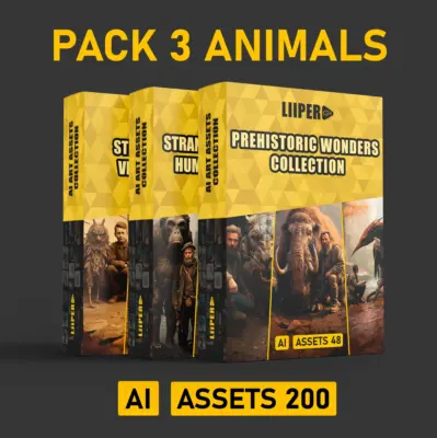 AI Assets Pack 3 Strange Animals Bundle