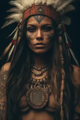 woman Indian warrior Cherokee 02