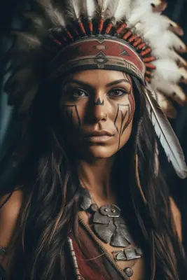 woman Indian warrior Cherokee 04