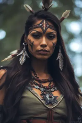 woman Indian warrior Cherokee 06