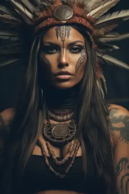 woman Indian warrior Cherokee 07