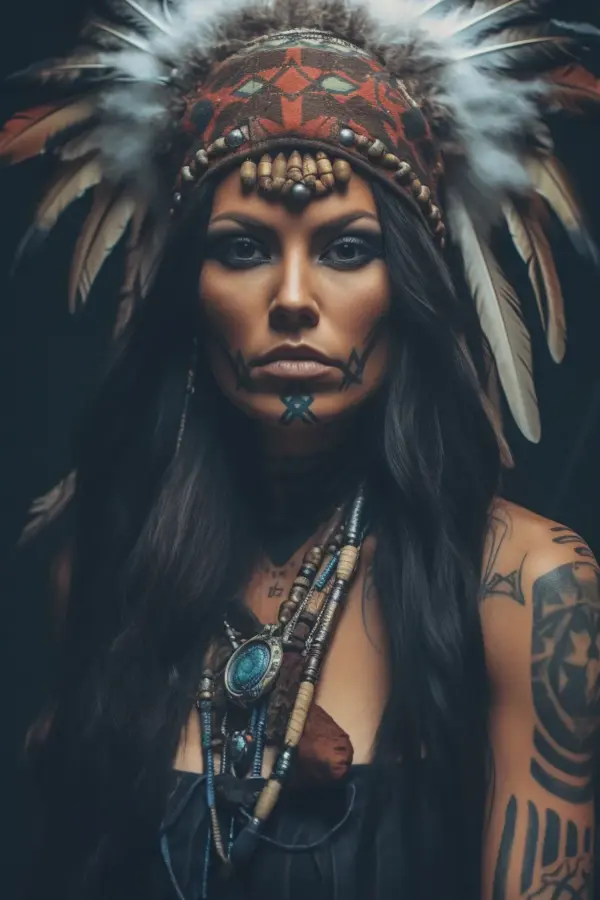 woman Indian warrior Cherokee 09