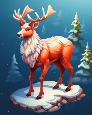 Santa reindeer 04