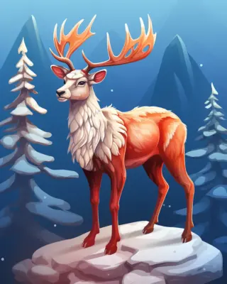 Santa reindeer 05