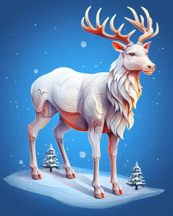 Santa reindeer 08