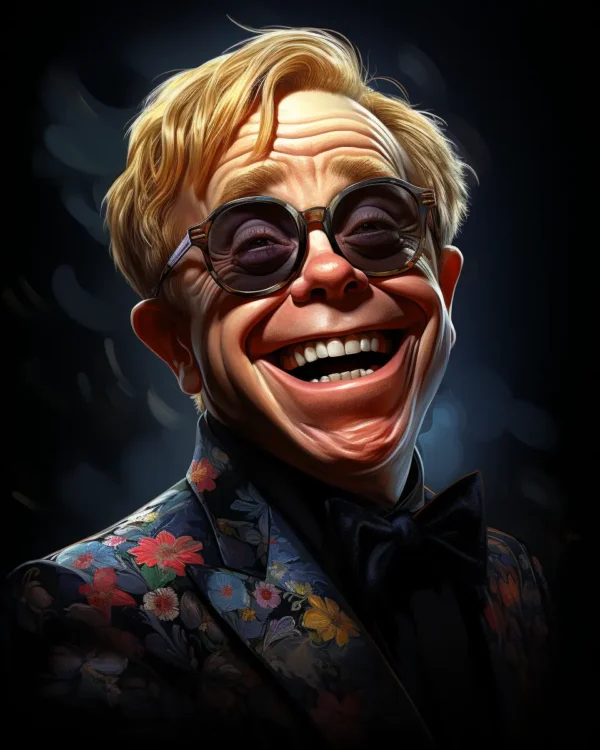 caricature Elton John 09