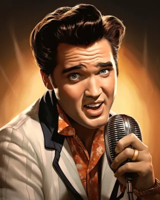 caricature Elvis Presley 05