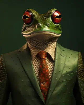 portrait of a Frog suit outfit 06