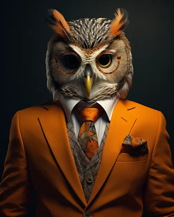 portrait of a Owl suit outfit 12