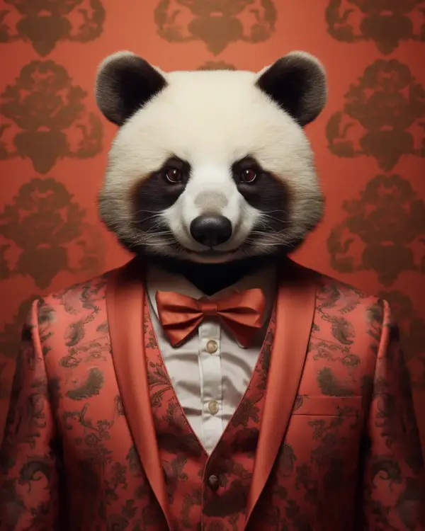 portrait of a Panda suit outfit 05