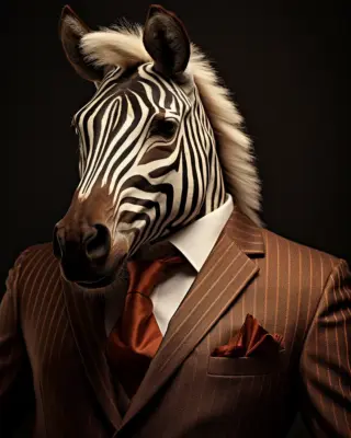 portrait of a Zebra suit outfit 15