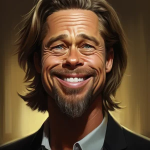 caricature Brad Pitt 05