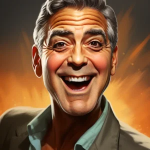 caricature George Clooney 10