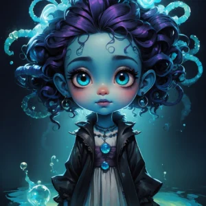 cute blue Medusa 03