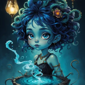 cute blue Medusa 04
