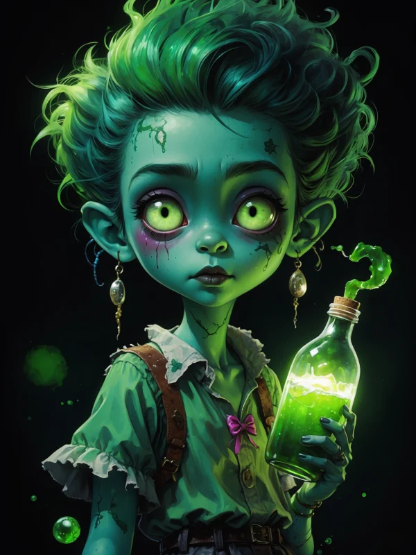 cute green zombie 02