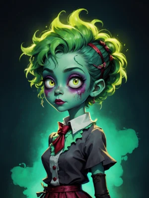 cute green zombie 04
